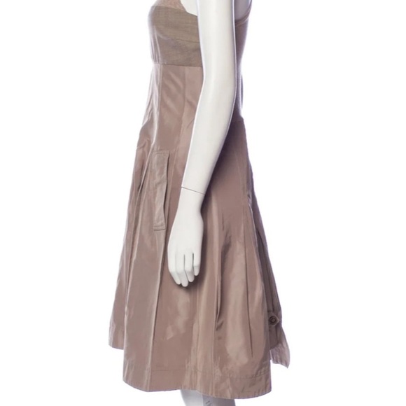 BRUNELLO CUCINELLI Scoop Neck Knee-Length Dress Size: S Gorgeous Tan In Color - Picture 4 of 14